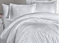 Постельное белье сатин жаккард First Choice - Herra White (Туреччина), полуторный